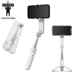 Trépied pour Perche à Selfie,Stabilisateur de Cardan pour Téléphone Portable,Support pour Smartphone,Caméra d'Action,Déterminer Cardan Manuel - Type Style B LED White