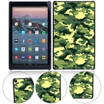 (vihreä keltainen camoufl)Tablettikotelo HD 10:lle (9. sukupolvi 2019) -Tabletti Kevyt softshell-muovista Smart Cover Case -kotelo Tietokoneen kannet ja kuoret