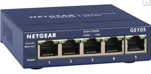 NETGEAR - Switch ProSafe 5 ports - Gigabit Ethernet (1000 Mbps), GS105GE