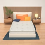 Matelas Memory 140x190, hauteur 25 cm - Housse amovible, revêtement Aloe Vera...