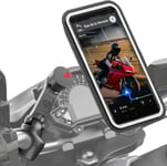 Innovation Française, Support Telephone Moto Magnétique Pro Avec Bras Articulé Et Pochette Imperméable Détachable, Absorbe Les Vibrations. Porte Téléphone Pour Guidon Moto, Scooter[Sma073096]