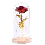 Glass Dome Rose 30 Led Light Room Night Lamp Decor Table No.4