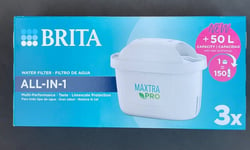 Original BRITA Maxtra PRO All-in-1 Water Filter Cartridge 3 Pack