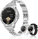 Montre Connectée Femme Avec Appel Bluetooth,1.32"" Diamond Smartwatch Avec Calories Podometre Montre Femme Avec Fonction Féminine Ip67 Montre Pour Android Ios