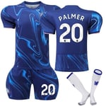 2024-2025 Chelsea Home -lasten jalkapallopaita ja sukat NO.20 Palmer 28