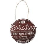 Wood Wooden Sig 10" No Soliciting Don't Knock or Ring Doorbell  House Decor