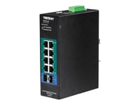 Trendnet Ti-Pg102i - Switch - Styrt - 8 X 10/100/1000 (Poe+) + 2 X Gigabit Sfp - Din-Skinnemonterbar - Poe+ (240 W) - Likestrøm - Taa-Samsvar