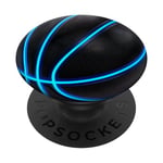 Basketball Ballon Basket-Ball Sports Noir Bleu PopSockets PopGrip Interchangeable