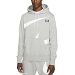 Nike DD6011 M NSW SWOOSH PO SBB HOODIE Sweatshirt mens dk grey heather/white XL