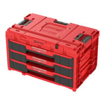 QBRICK SYSTEM Malette Outils Boîtes à Outils Valise ONE Drawer 3 Toolbox 2.0 RED Ultra HD Rouge 587 x 380 x 340 mm