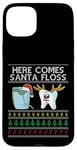 Coque pour iPhone 15 Plus Here Comes Santa Floss Dental Surgeon Christmas Dentist