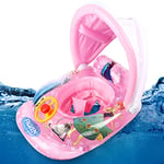 Frozen Anneau de Natation pour bébé,Bouee pour Bebe avec Toit,Bouee Piscine Bebe,Bouée Siège Gonflable pour Bébé,Bouee Bateau pour Bébé Ajustable, pour 1-5 Ans garçons Filles bébé Aide à la Natation