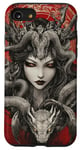 Coque pour iPhone SE (2020) / 7 / 8 Lilith Medusa Serpent Cobra Snake Mythologie grecque