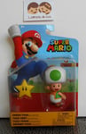 NINTENDO SUPER MARIO FIGURINE GREEN TOAD VERT + SUPER ETOILE JAKKS PACIFIC  NEUF