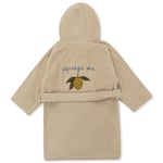 Konges Sløjd terry bathrobe embrodiery – lemon - toddler