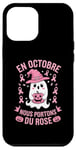 Coque pour iPhone 15 Plus Ruban Rose Fantôme Mignon Halloween Octobre Rose