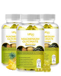 Magnesium Glycinate Gummies 800mg - Sugar Free Magnesium Supplement with Ashwagandha, Lemon Balm Extract & CoQ10 for Calm Mood & Muscle, Sleep Support - 60 Gummies (Pineapple Flavor) (3)