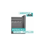 Cloture&jardin - Poteau Portail - Portillon Aluminium - Gris Anthracite (ral 7016)