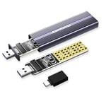 ANYOYO NVMe vers USB 3.1/3.2 Gen 2 NVMe Boîtier pour Lecteur SSD M.2 avec Couvercle Compatible avec NVMe/SATA SSD Plug and Play Prise en Charge M Key et B+M Key (Taille ajustée 2242 2260 2280)