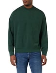 Armani Exchange Men's Embossed & Big Tone Lettering Sweatshirt, Green Gables, L