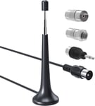 Antenne Fm Télescopique Avec Base Magnétique, Antenne Radio 75 Ohm Pour Tuner Radio Portable Récepteur Stéréo Av Stéréo Amplificateur Stéréo Home Cinéma Hifi