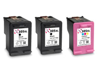 305XL Black and Colour Refilled Ink Cartridge For HP Envy 6020e Printers