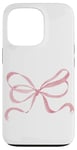 iPhone 13 Pro Coquette Pink Ribbon Bow Cute Pink Heart Soft Girl Case