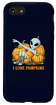 Coque pour iPhone SE (2020) / 7 / 8 I Love Pumpkins Funny Alien Pumpkin Halloween Humour