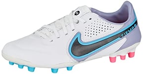 NIKE Women's Tiempo Legend 9 Ag-pro Sneaker, White Black Baltic Blue Pink Blast, 7.5 UK