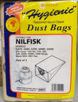 5x Nilfisk Replacement Vacuum Cleaner Dust Bag GA70 GS80 GS90 GM80 Qualtex