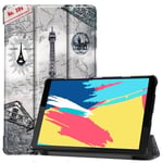 Lenovo Tab M8 (3rd Gen) TB-8506F Designer Tri-Fold Case EiffelTower