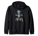 Mad Man Funny Clown Zip Hoodie