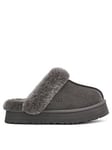 UGG Disquette Slippers - Charcoal, Charcoal, Size 3, Women