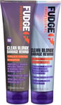 Fudge Professional Clean Blonde Damage Rewind Conditioner, 250 ml + Shampoo, 25