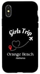 Coque pour iPhone X/XS Orange Beach Alabama Trip Femme Fille