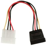 Internal Power Cable - Molex Male - sata 15-pin Female - 0.15 m - Various - Nedis