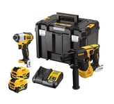 Työkalusarja DeWalt DCK2104P2T-QW (DCG801 + DCH072); 12 V; 2x5,0 Ah akku