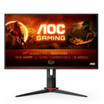 AOC Gaming 27G2 - Moniteur FHD 27 pouces, 144 Hz, 1 ms (1920 x 1080, HDMI, DisplayPort, Free-Sync) noir/rouge