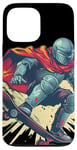 Coque pour iPhone 13 Pro Max Skateboard Chivalry avec cool Knight