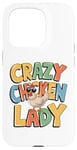 Coque pour iPhone 15 Pro Crazy Chicken Lover Hen Mom, Farm Fresh Eggs Farmer