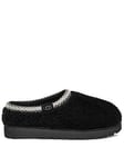 UGG Womens Tasman Mazi Curly Slippers - Black, Black, Size 5, Women