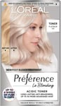 L'Oréal Paris Acidic Toner, Anti-Brassiness Treatment for Blonde Hair, Long-la