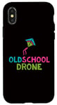 Coque pour iPhone X/XS Kite Flying - Drone Oldschool