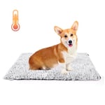 Nobleza Tapis Chauffante pour Chien Chat, Couverture Chauffant Chien sans Électricité, Tapis pour Chien Auto-Chauffant Fluffy Lavable, Couverture Thermique Chien Antidérapante, 70x50cm