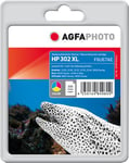 Compatible avec HP 302 XL (F6U68AE) Agfa Photo APHP302XLB Cartouche d'encre couleur