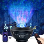 Star Projector Night Light 2 in 1 LED Nebulo Cloud/Kierrettävä Ocean Wave -projektori kaukosäätimellä ja Bluetooth-musiikkikaiuttimella