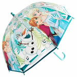 Disney Frozen Dome Bubble Transparent Umbrella - Elsa, Anna And Olaf Umbrella