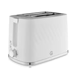 Swan Windsor White  2 Slice Toaster Textured Finish/Chrome Accents ST14071WHT