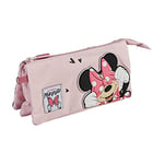 CERDÁ LIFE'S LITTLE MOMENTS- Trousse Compartiments Minnie Mouse |Il Pourra Transporter Le Matériel Scolaire-Licence Officielle Disney, Caricature, 2100003843, Multicolore, 3 compartimentos