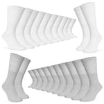 Chaussettes Mi-Mollet Homme - Paquets Multiples de Doux et Confortable Chaussette Coton Homme Taille Unique 40-45 (Blanc/Gris-Lot de12)